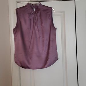 Purple sleeveless blouse